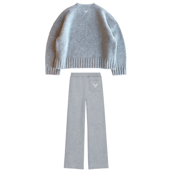 Gray Knitwear Set